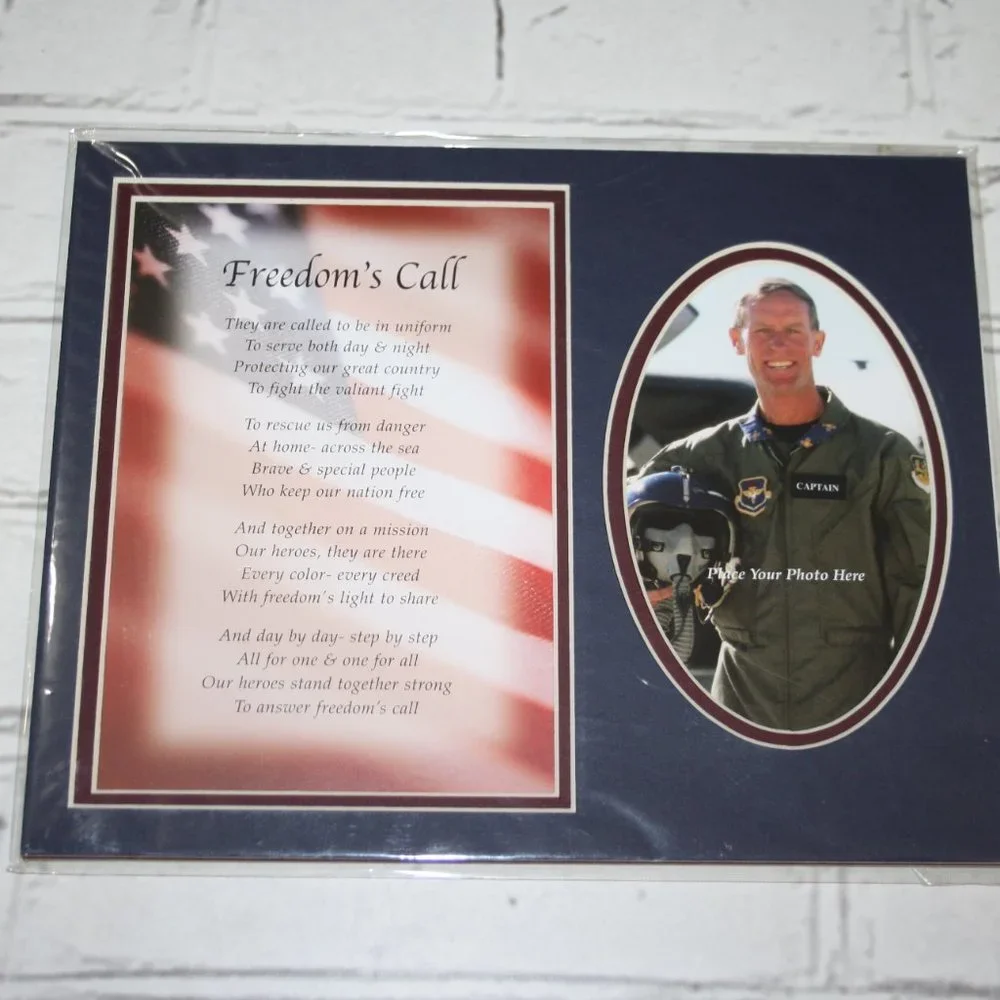 🎖️️ “Freedom’s Call” Matted Picture Frame · NWOT · 5x7